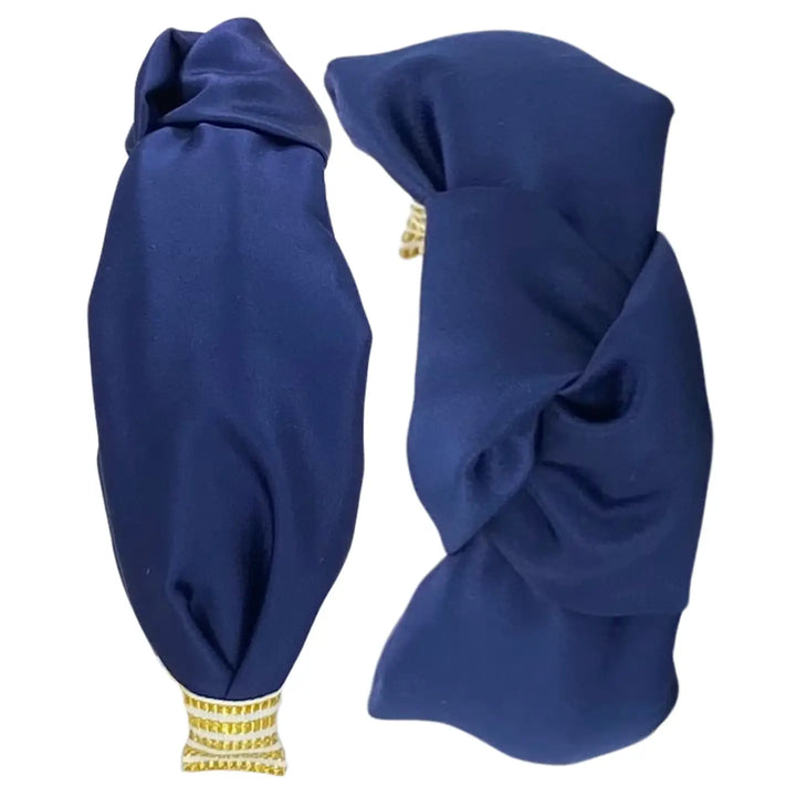 Navy Satin Headband