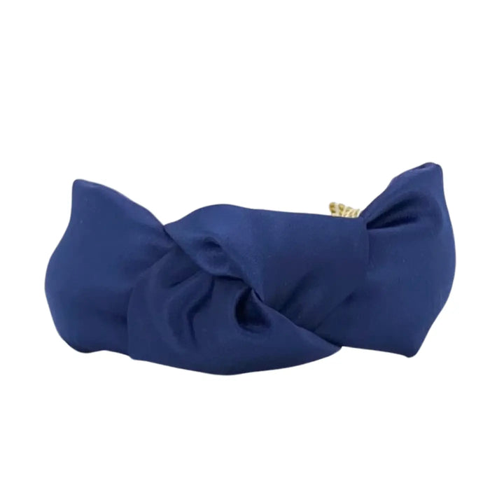 Navy Satin Headband