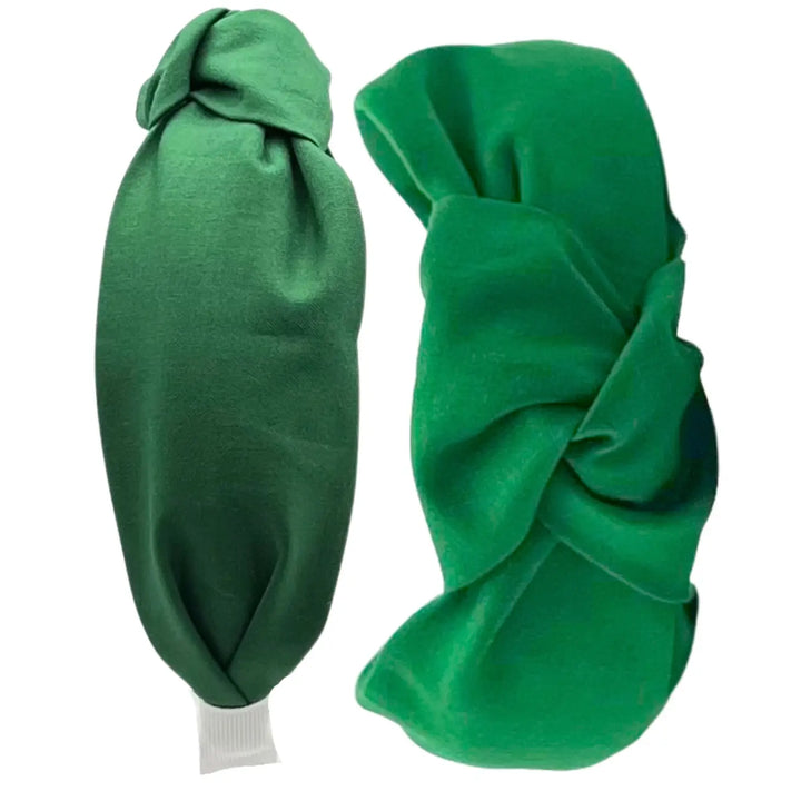 Solid Kelly Green Knotted Headband