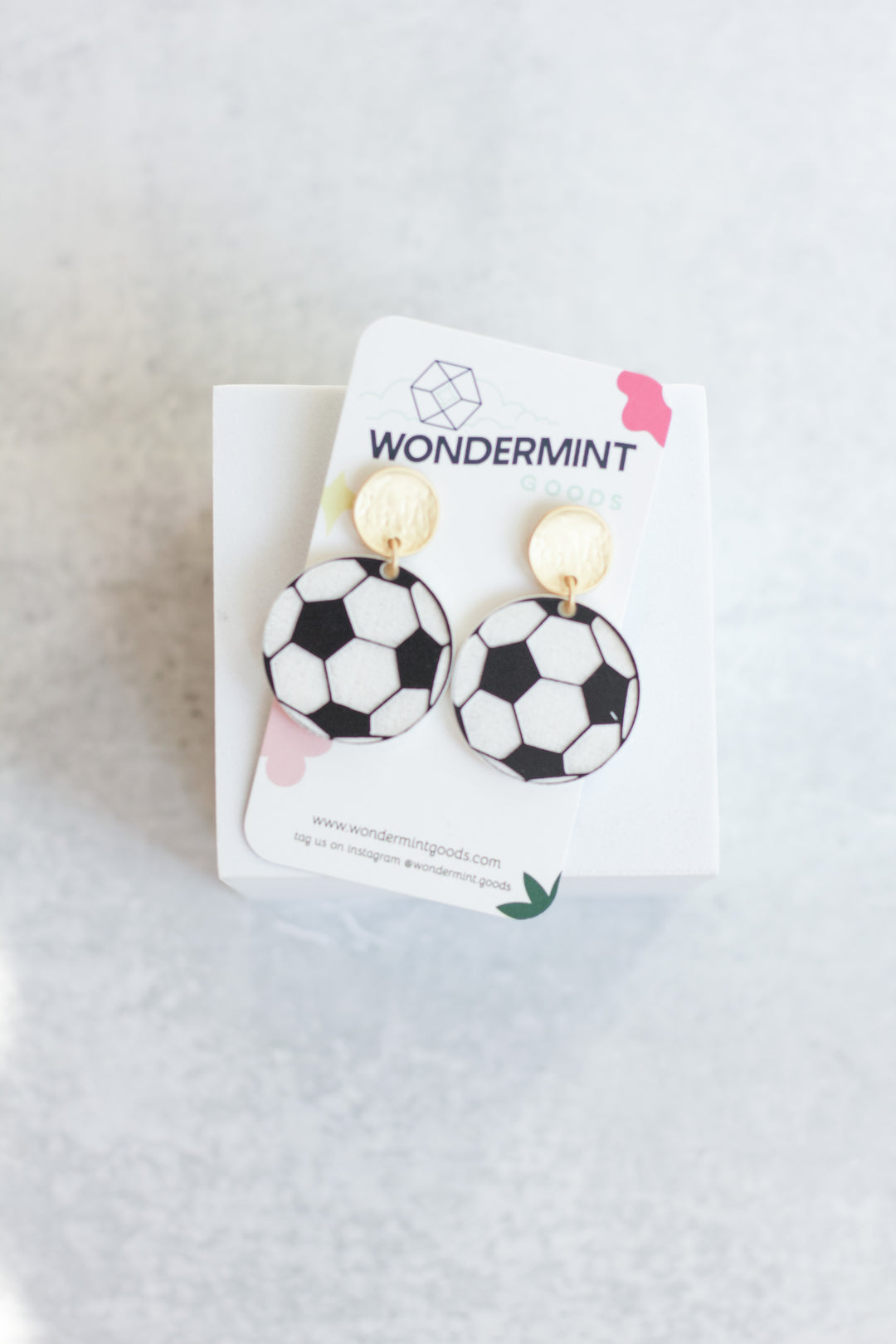 Soccer Acrylic Earrings