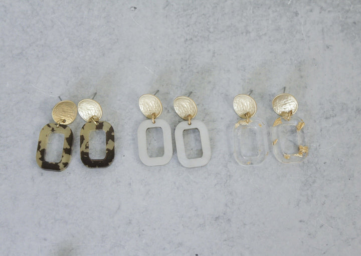 Mini Rectangle Acrylic Earrings