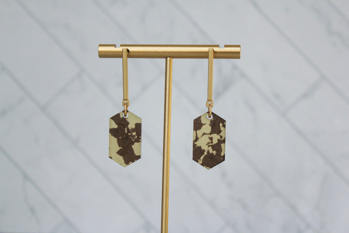 The Huxley - Drop Earrings - Hexagon
