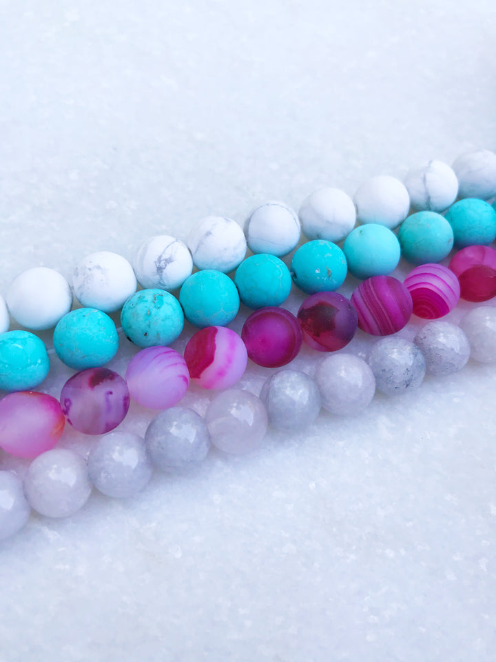Personalized Name Acrylic Bar Beaded Bracelet - Wondermint Goods