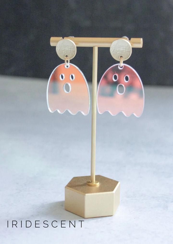 Iridescent Ghost Earrings
