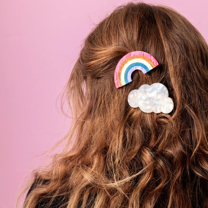 Hair Claw Clip Set - Rainbow + Cloud