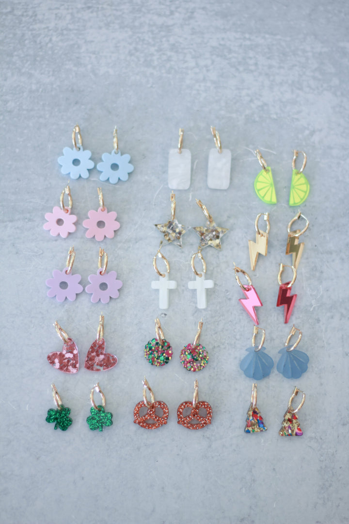 Huggie Hoop Charm Earrings