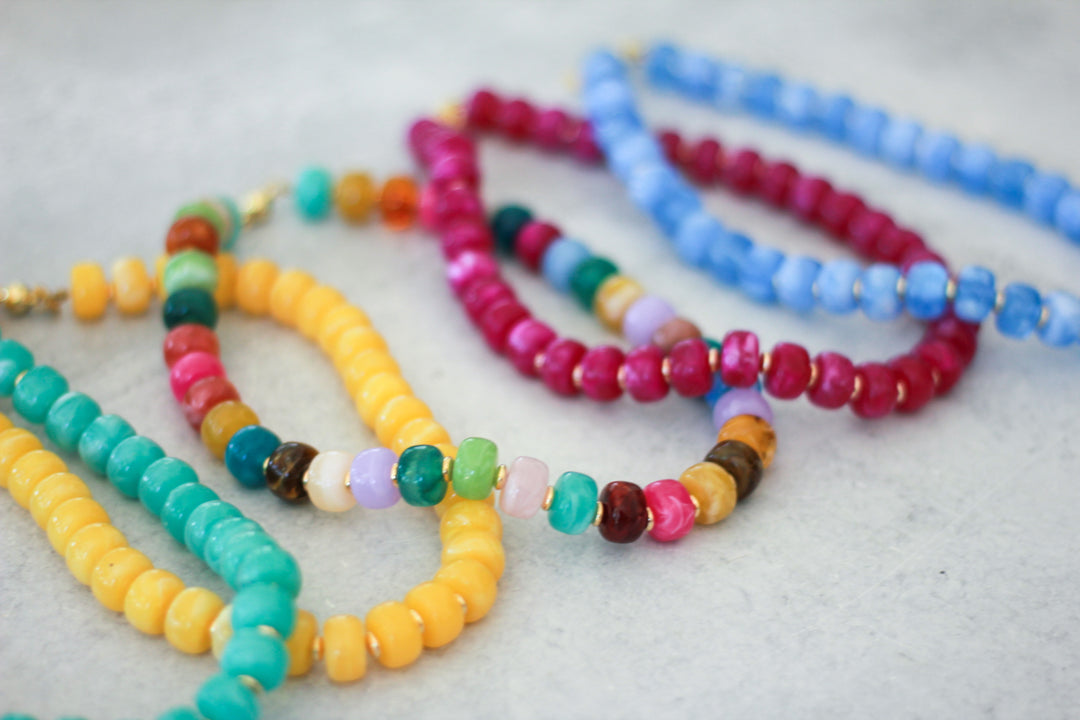 Chunky Acrylic Beaded Necklace