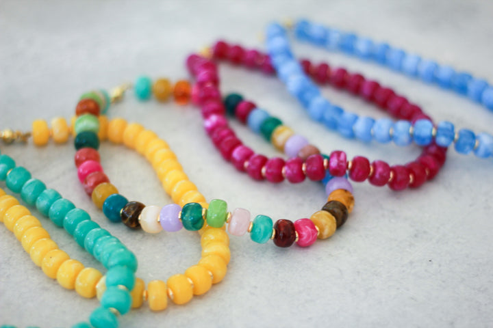 Chunky Acrylic Beaded Necklace