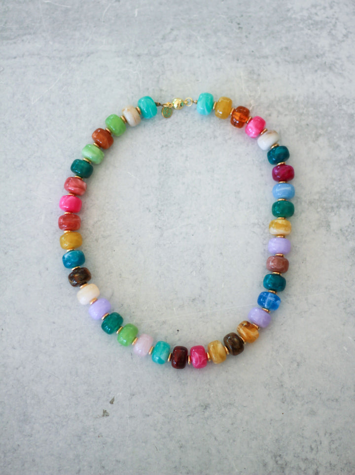 Chunky Acrylic Beaded Necklace