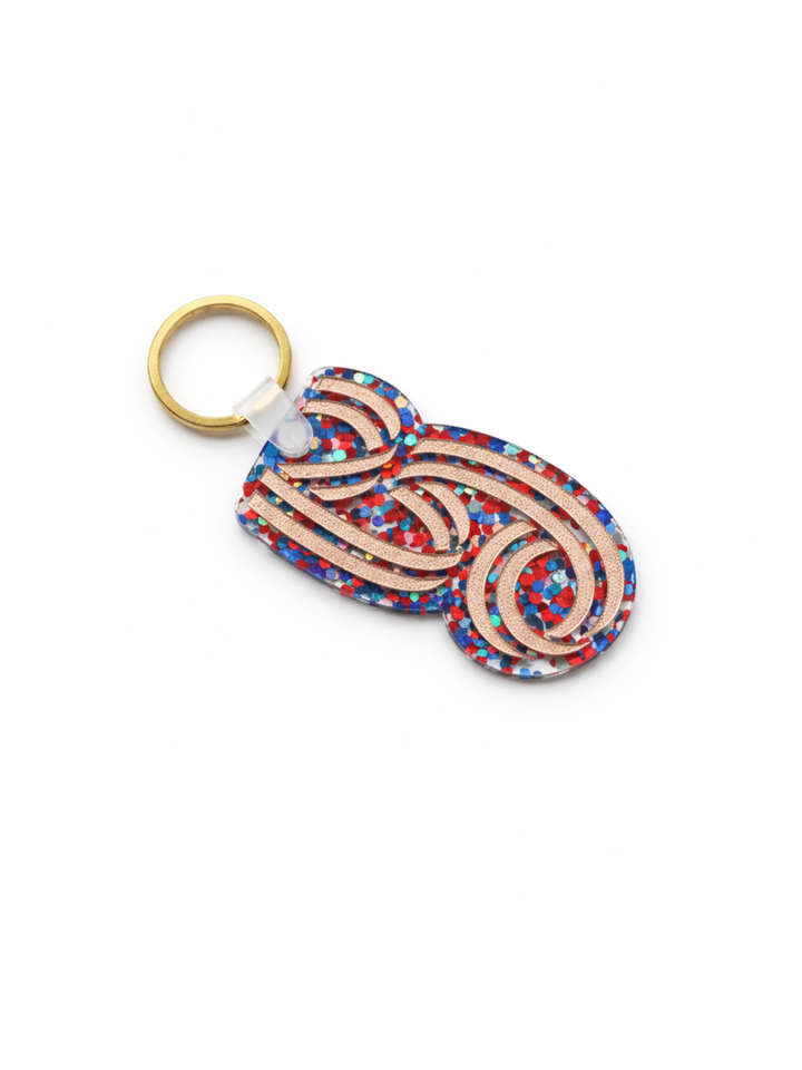 America250 Patriotic Confetti Keychain