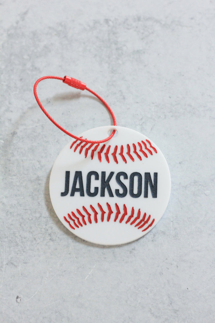 Baseball Acrylic Bag Tag
