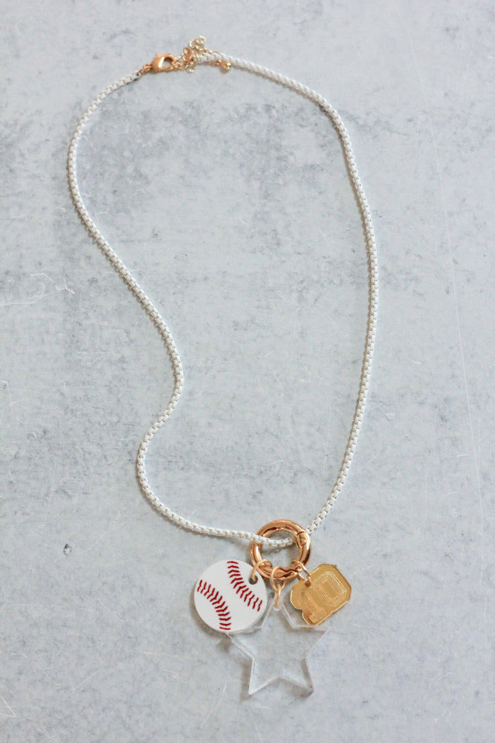 Sports Charm Enamel Chain Necklace