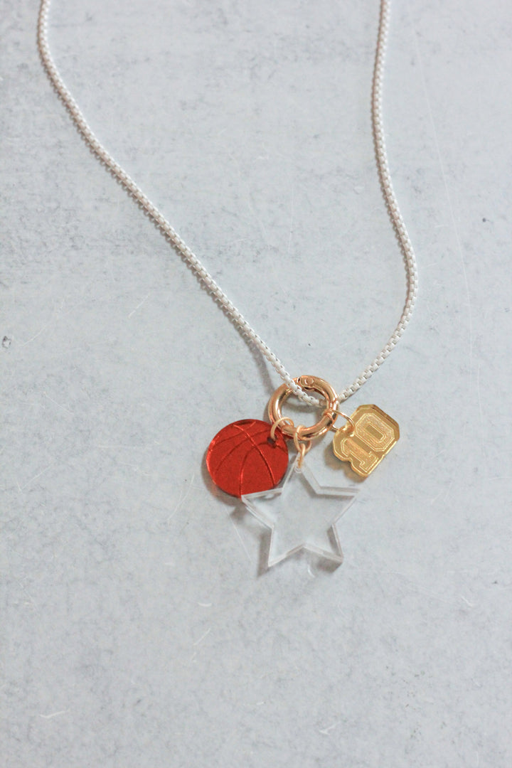 Sports Charm Enamel Chain Necklace