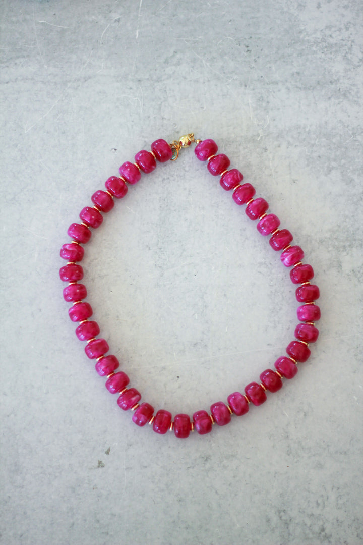 Chunky Acrylic Beaded Necklace
