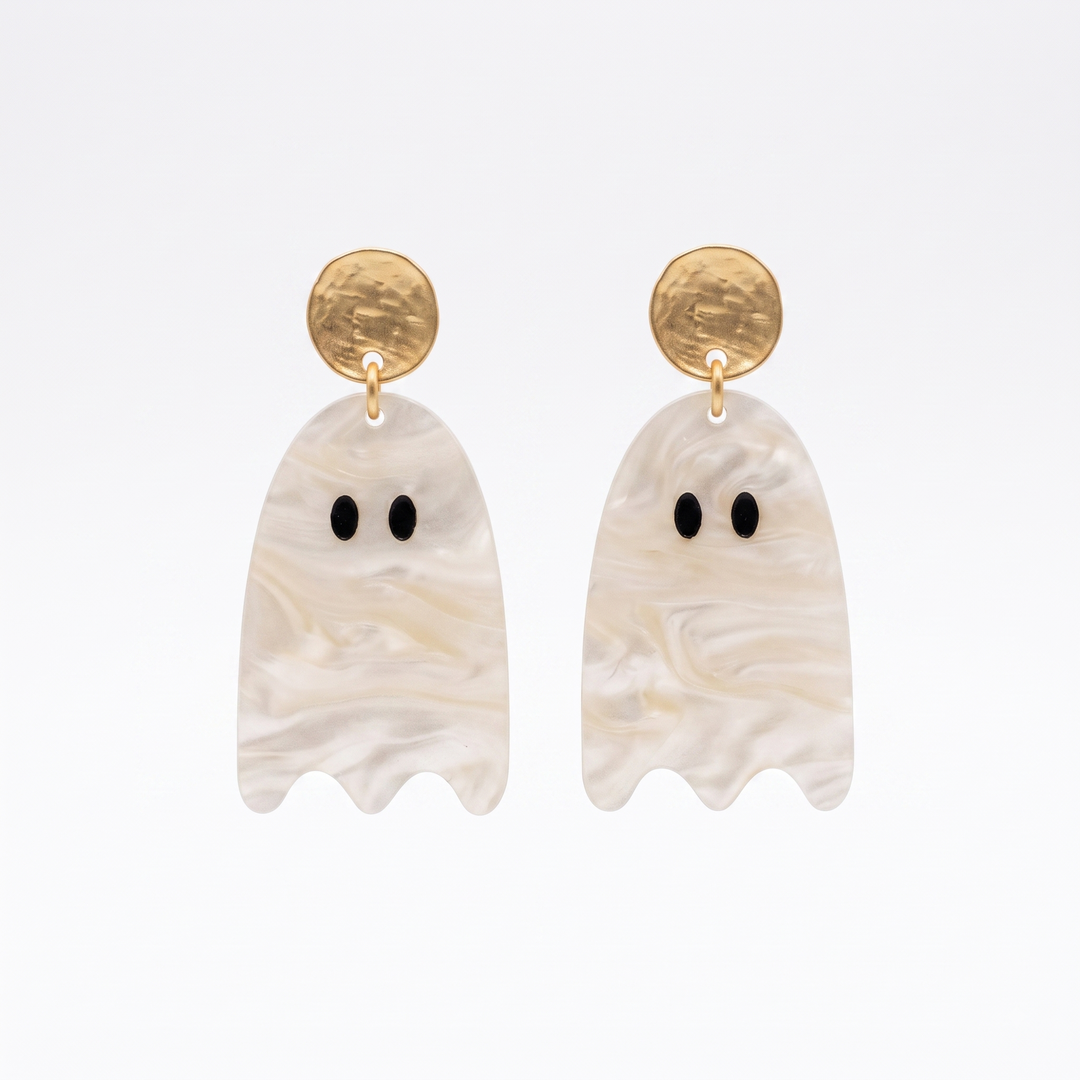 Champagne Pearl Ghost Earrings
