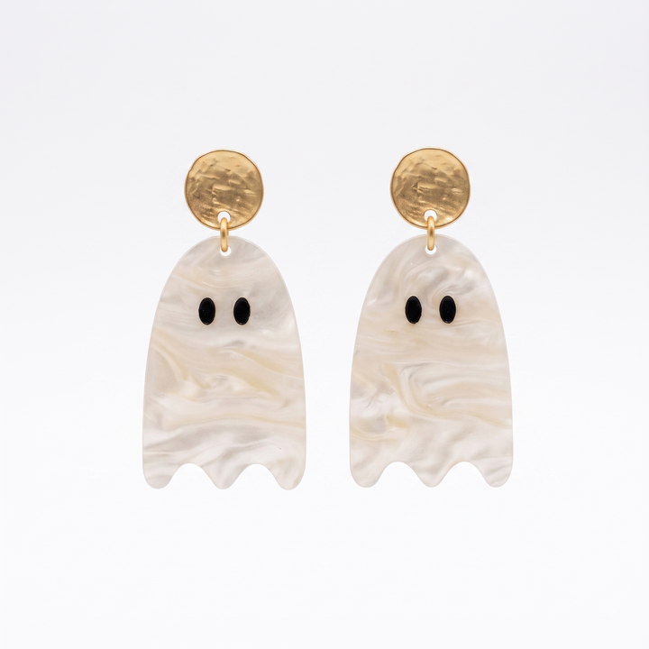Champagne Pearl Ghost Earrings