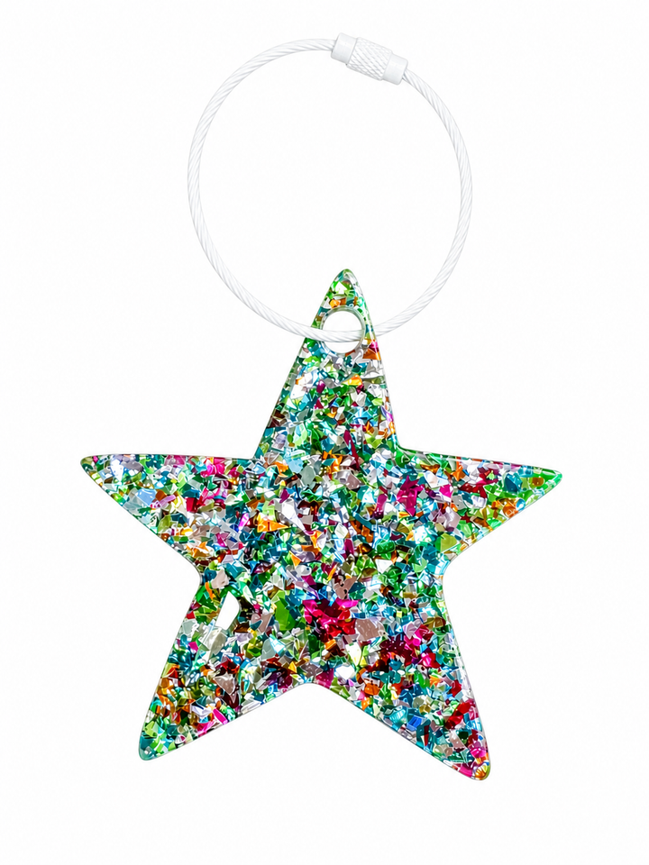 Confetti Star Keychain
