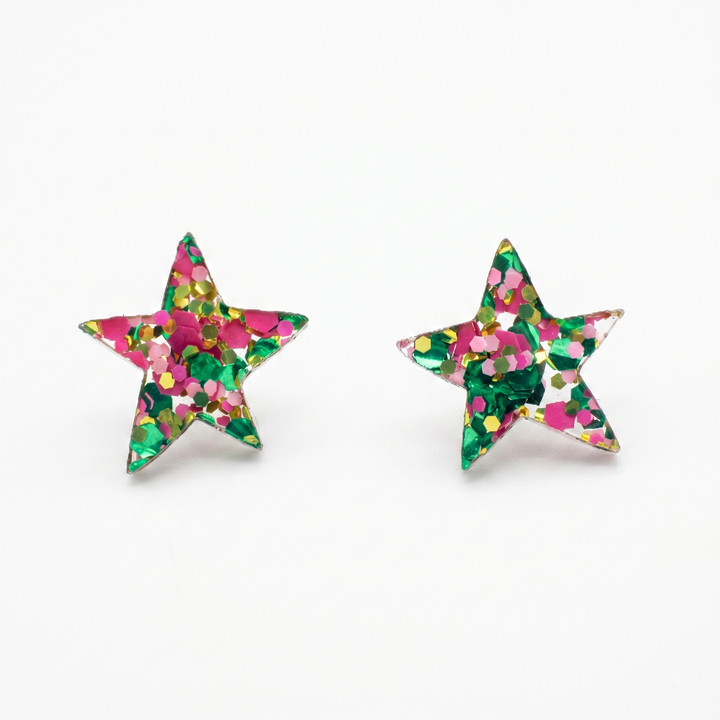 Confetti Star Studs