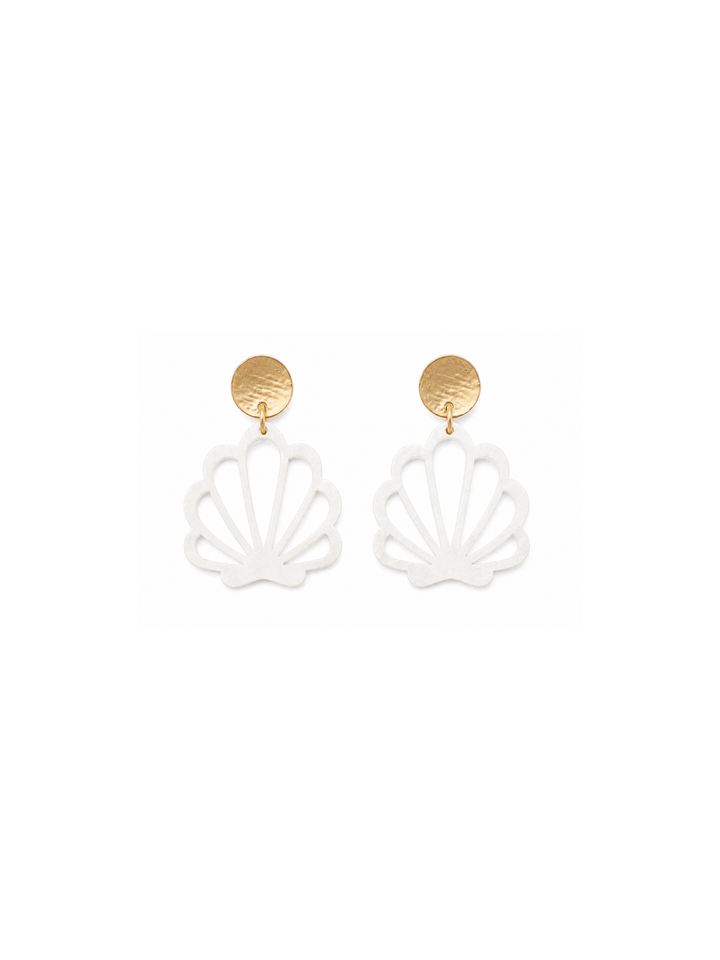 Cream Pearl Shell Earrings