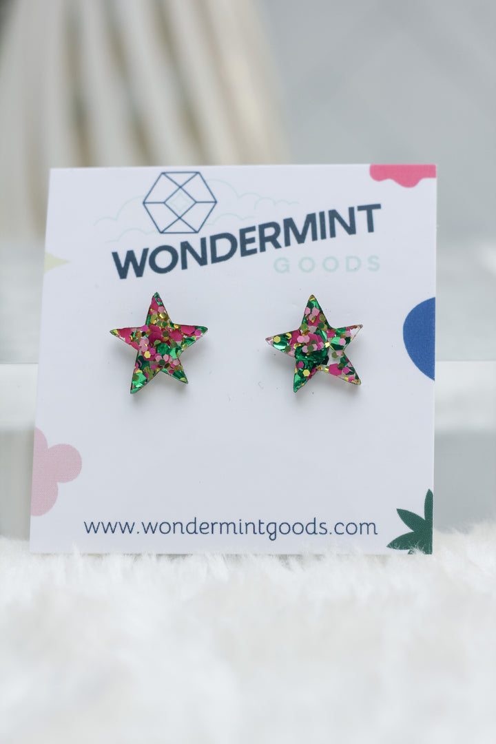 Confetti Star Studs