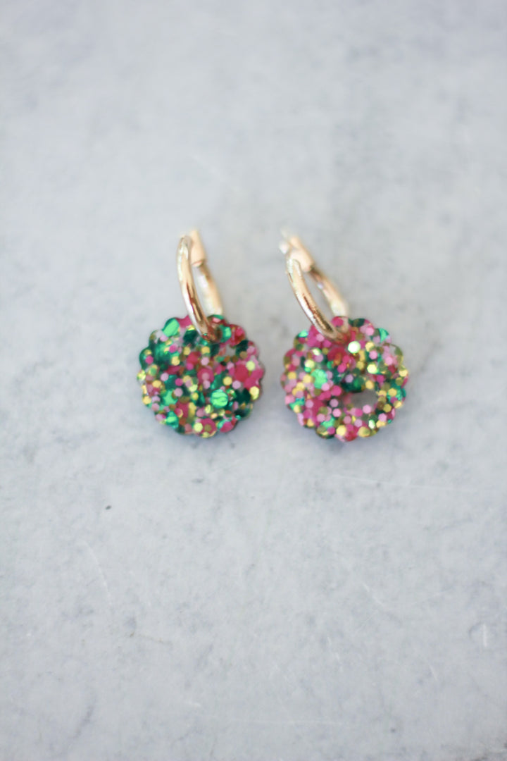 Huggie Hoop Charm Earrings