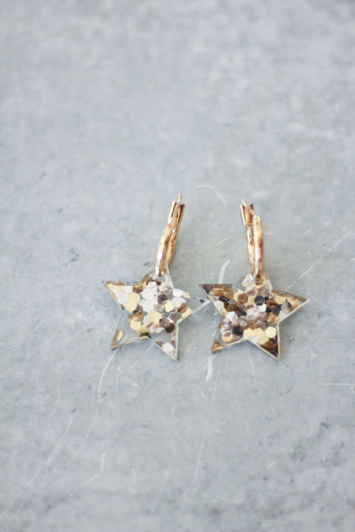 Huggie Hoop Charm Earrings
