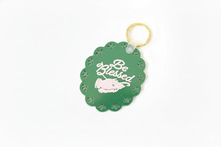 Mary Ryan Brown Be Blessed Keychain
