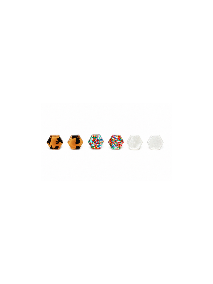 Hexagon Acrylic Studs