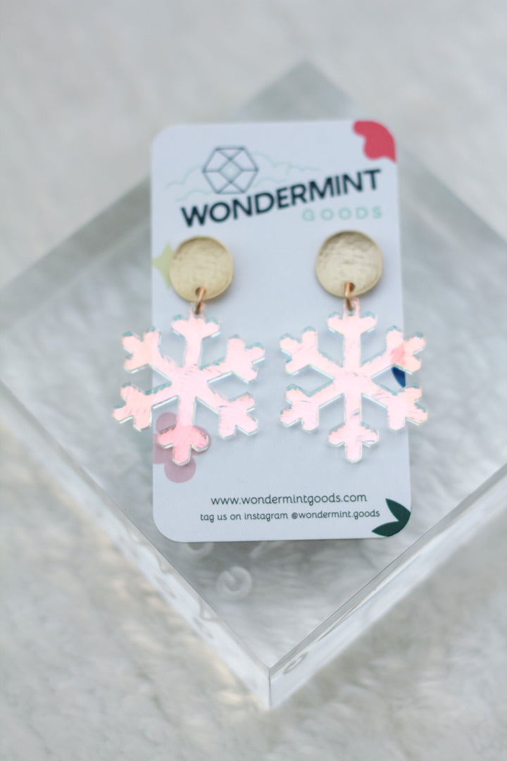 Snowflake Acrylic Earrings