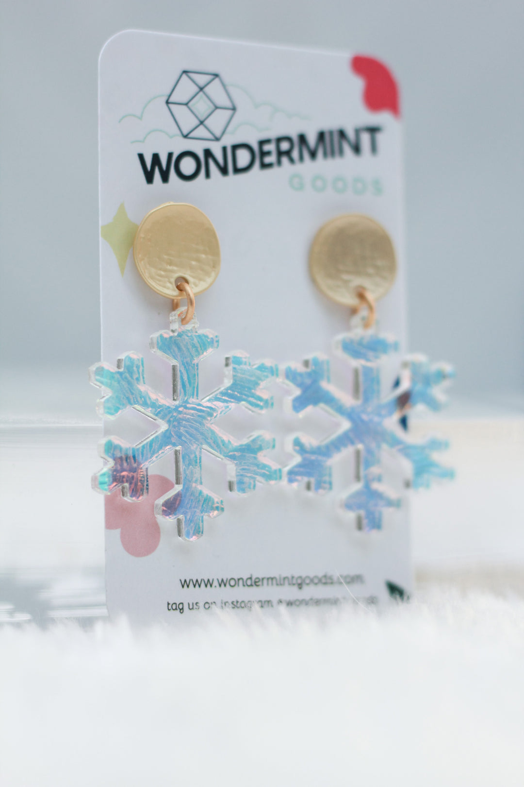 Snowflake Acrylic Earrings