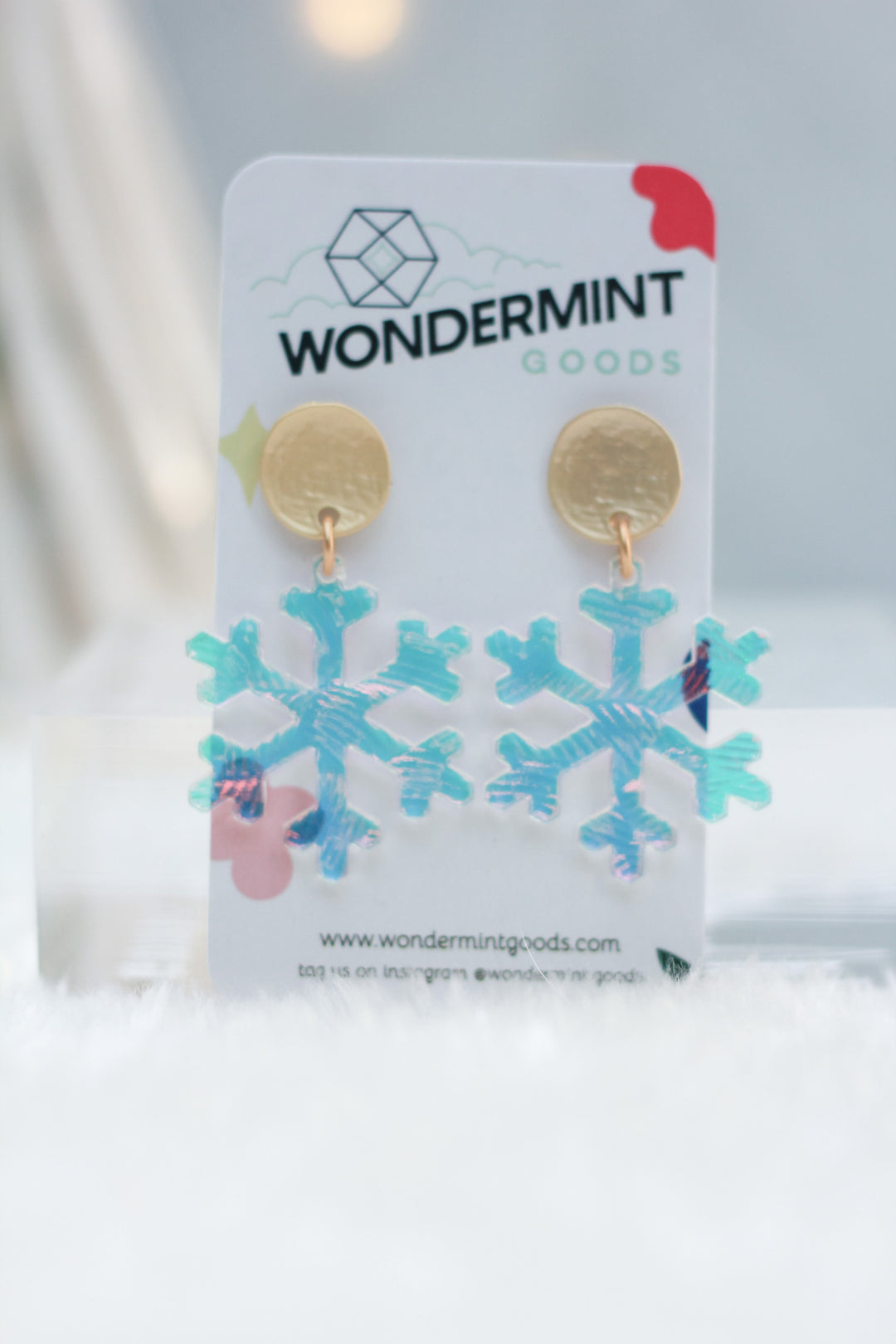 Snowflake Acrylic Earrings