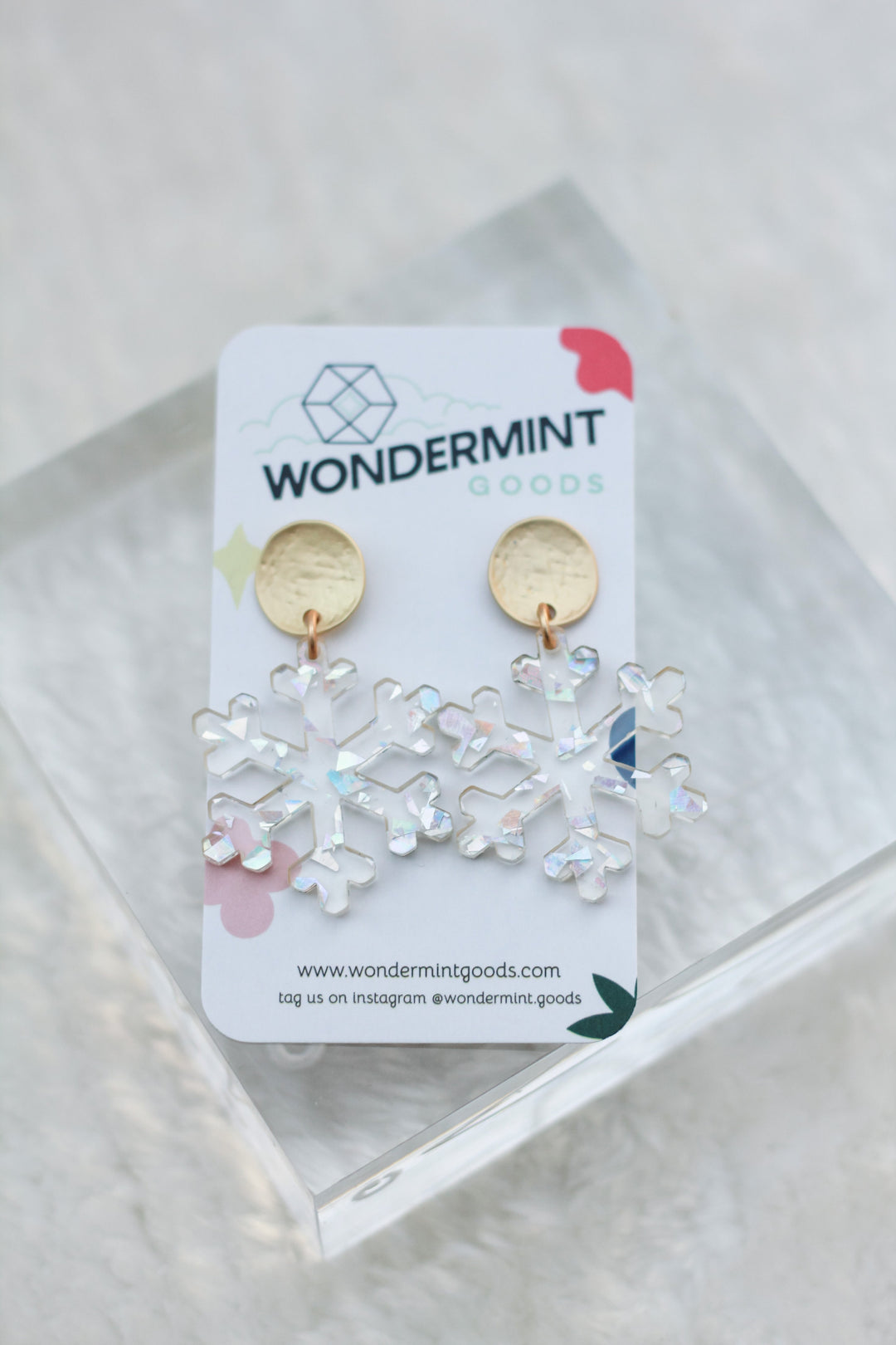 Snowflake Acrylic Earrings