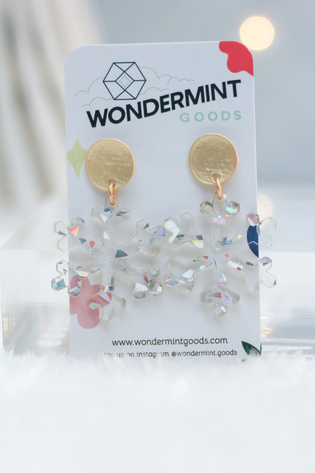 Snowflake Acrylic Earrings