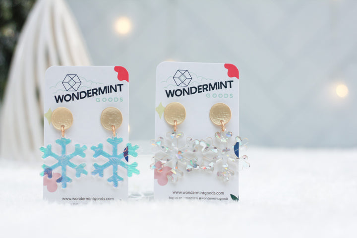 Snowflake Acrylic Earrings