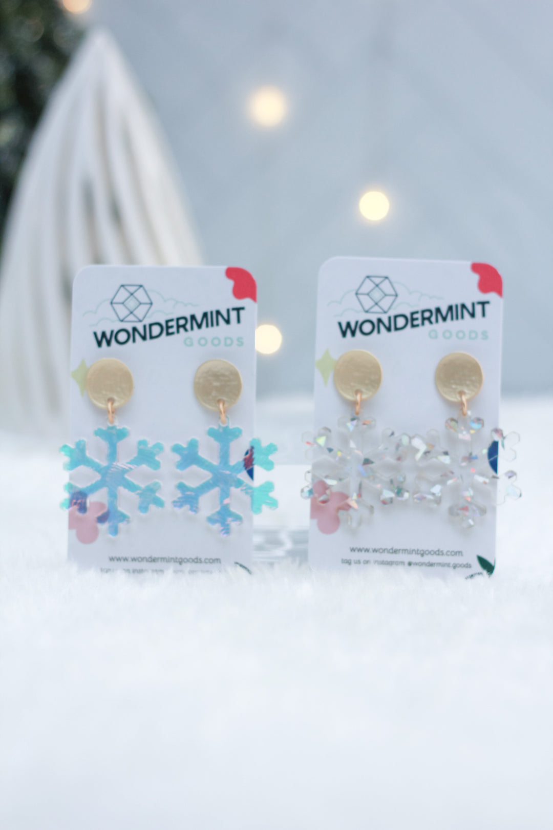 Snowflake Acrylic Earrings