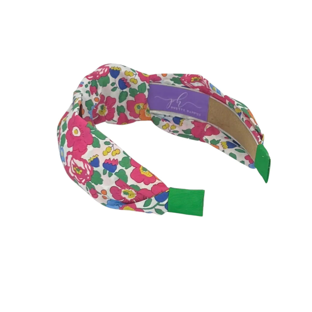 Betsy Pink and Green Liberty of London Knotted Headband