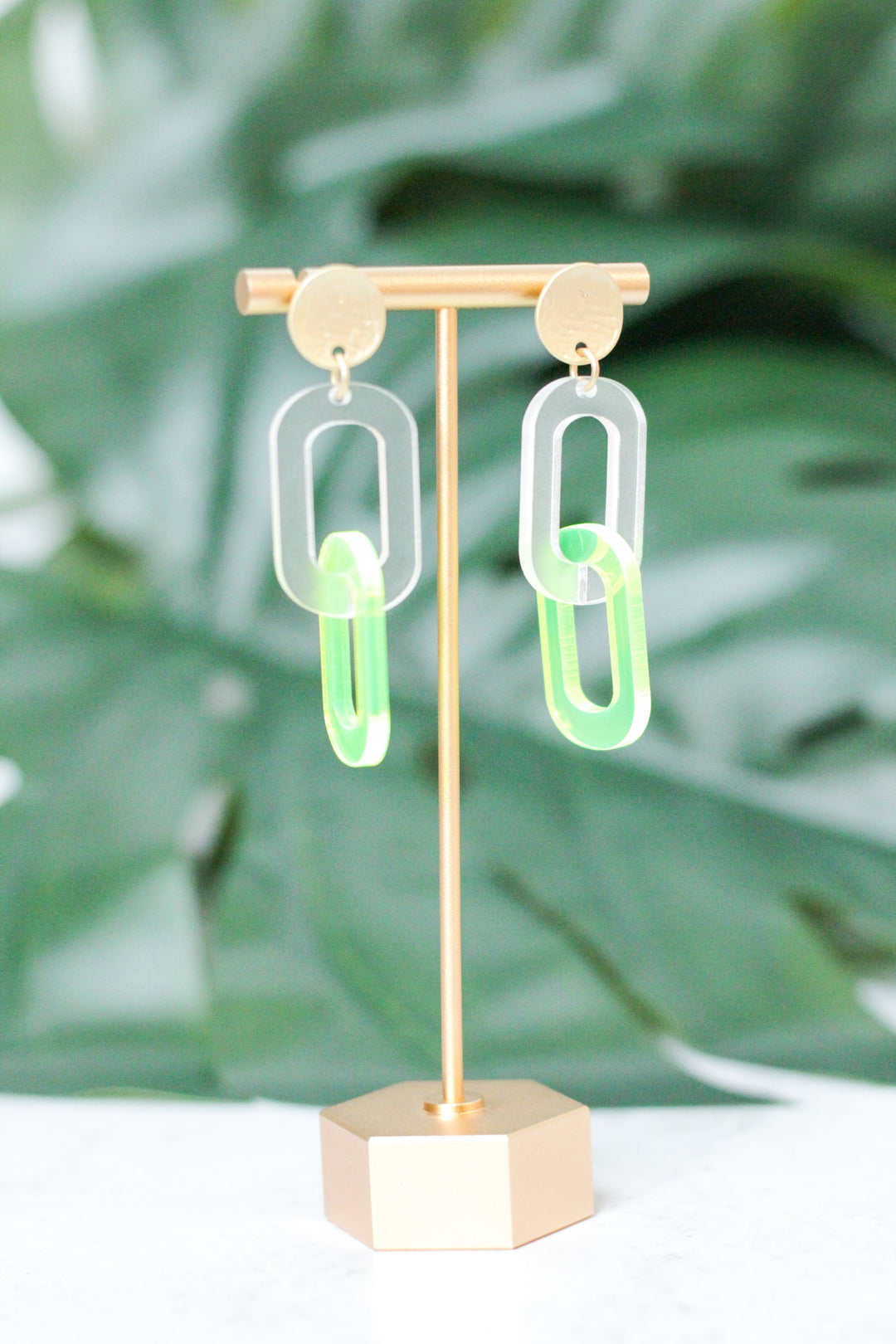 Acrylic Link Earrings