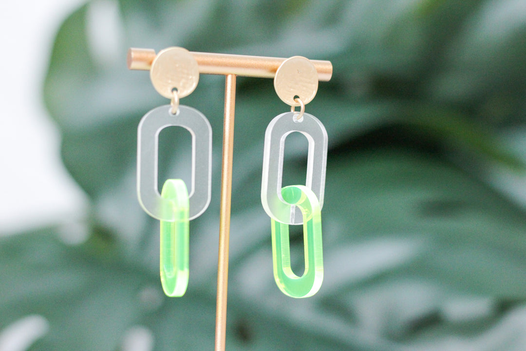 Acrylic Link Earrings