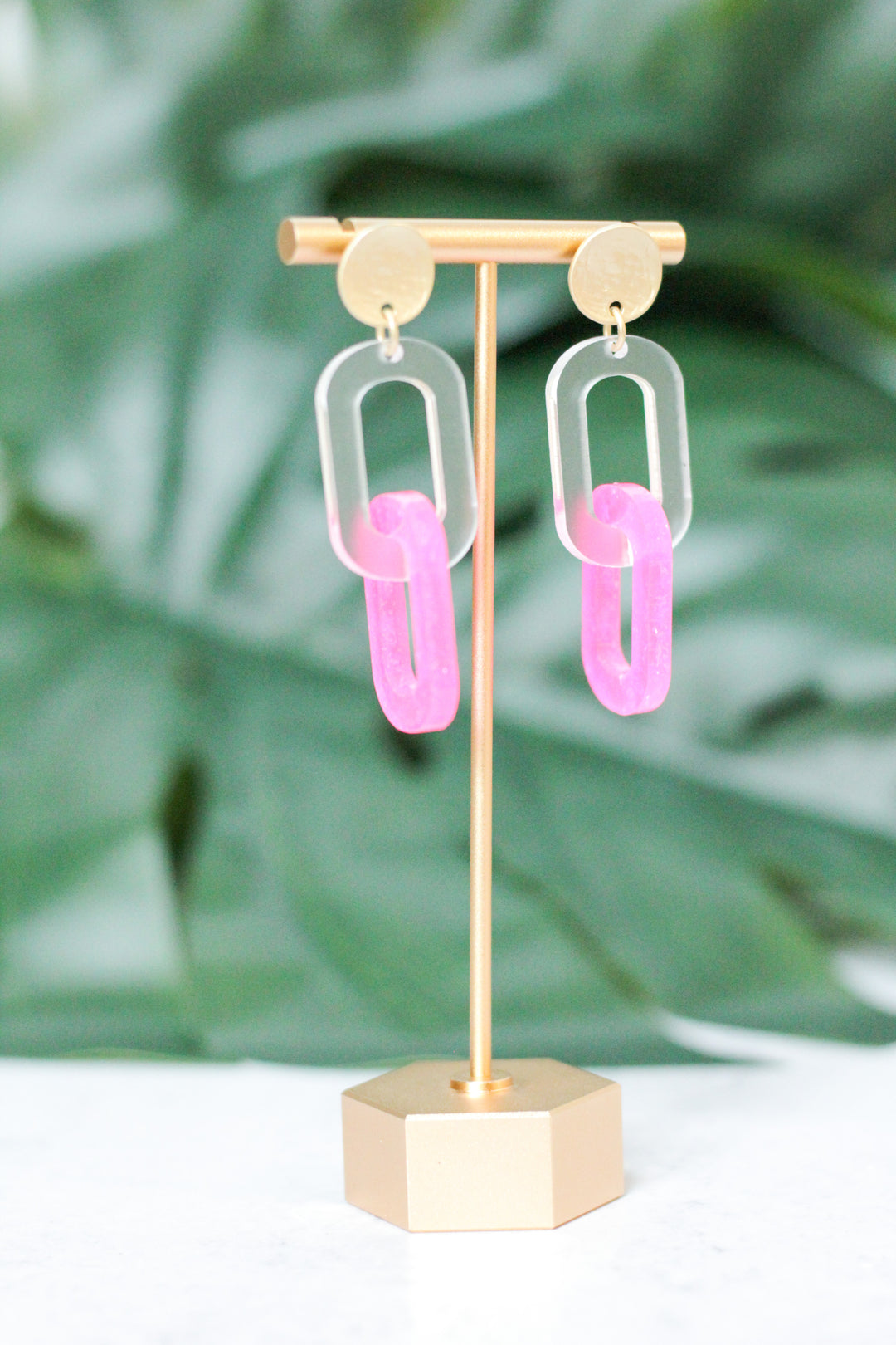 Acrylic Link Earrings