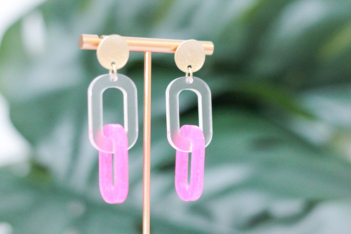 Acrylic Link Earrings