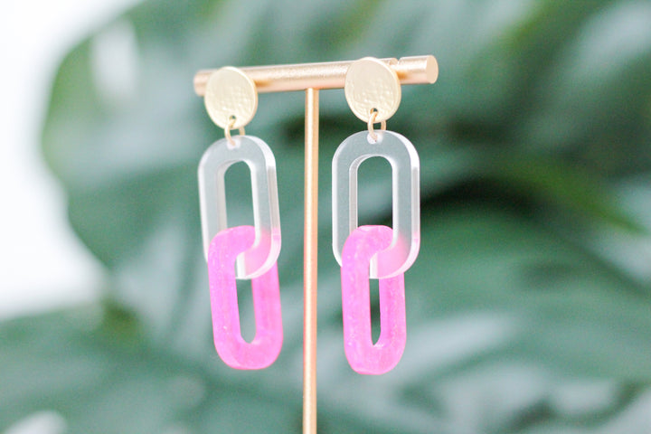 Acrylic Link Earrings