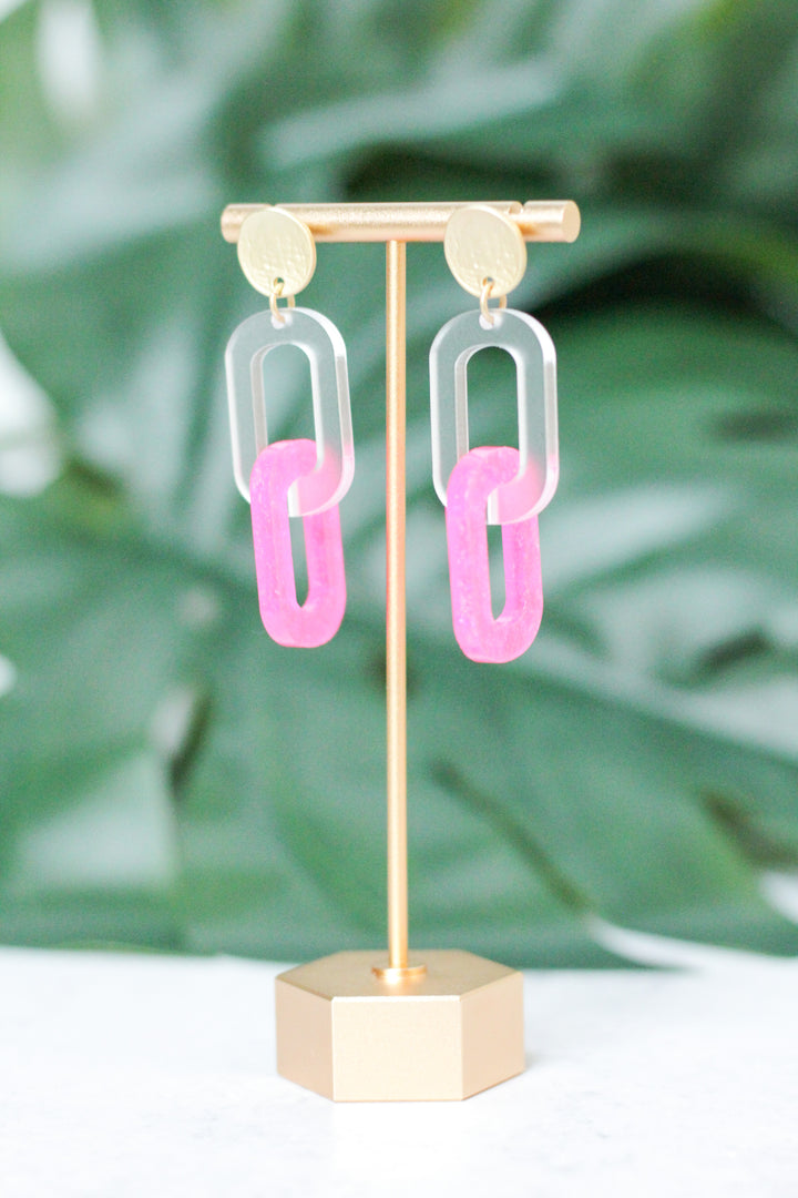 Acrylic Link Earrings