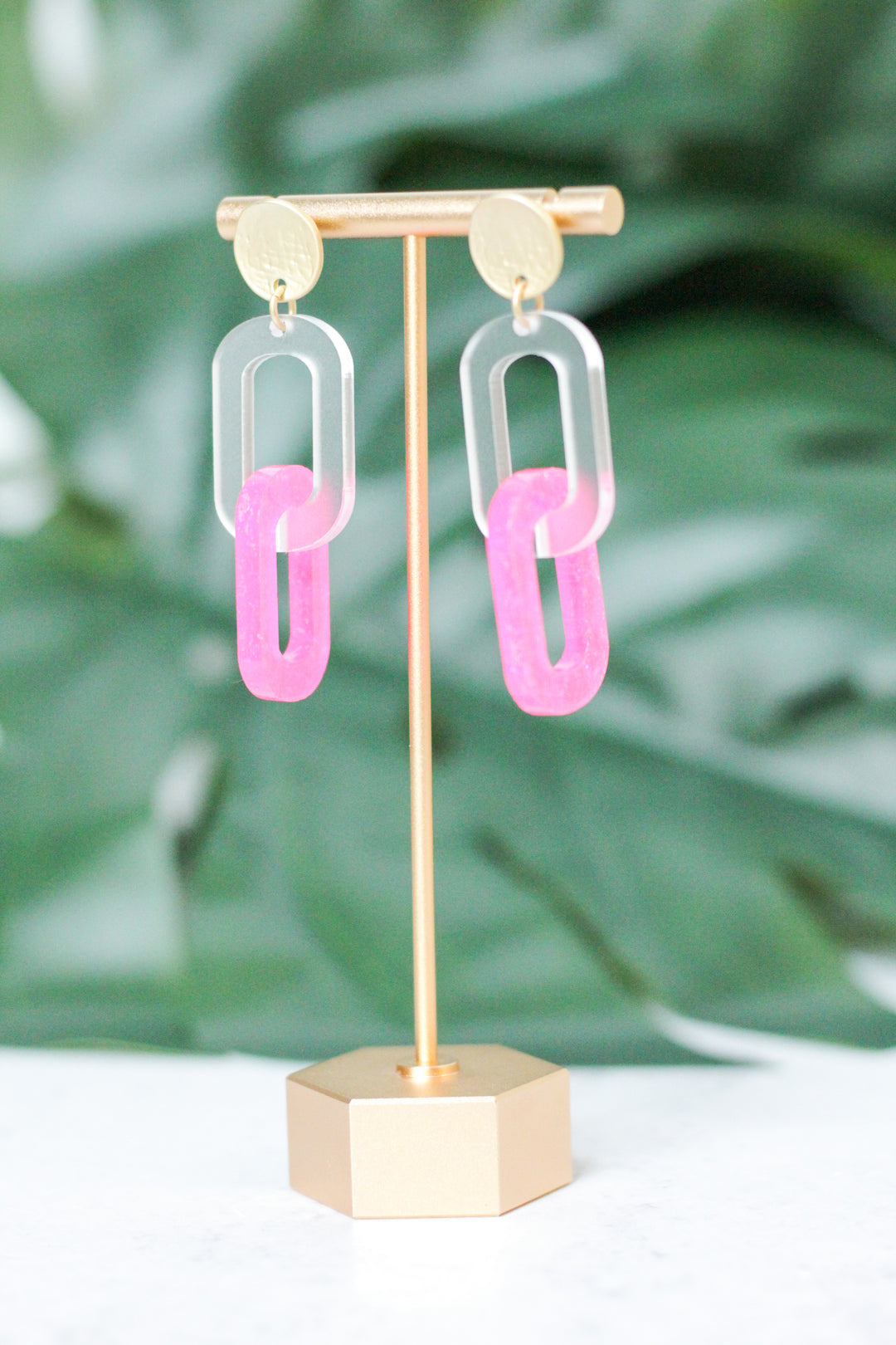 Acrylic Link Earrings