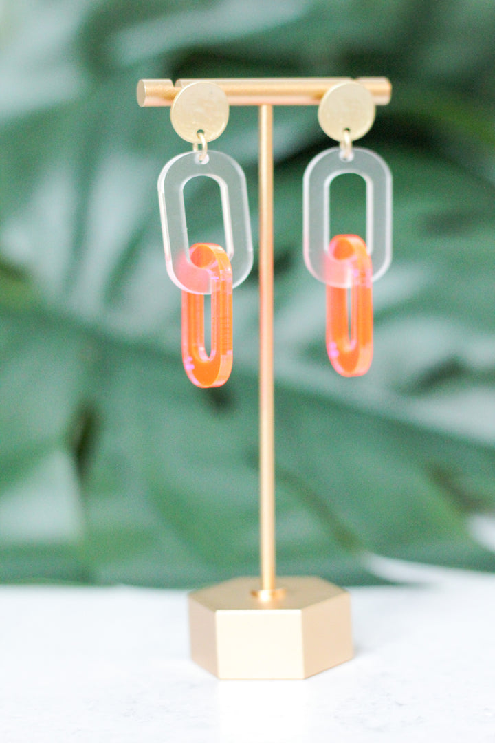 Acrylic Link Earrings