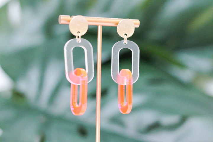 Acrylic Link Earrings