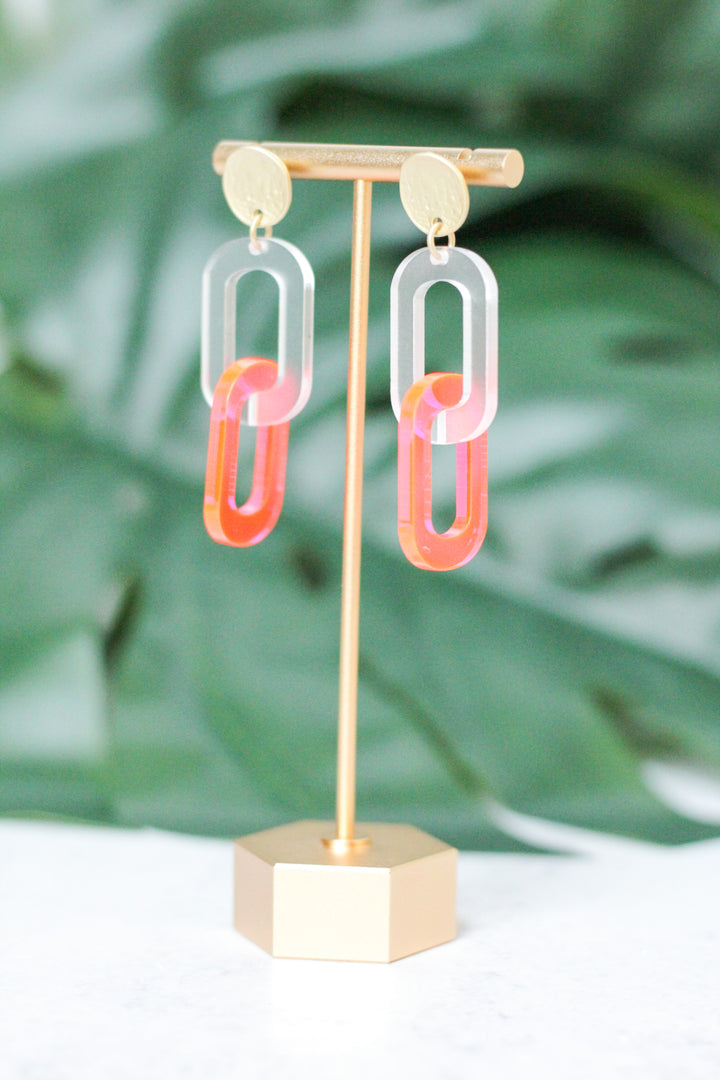 Acrylic Link Earrings