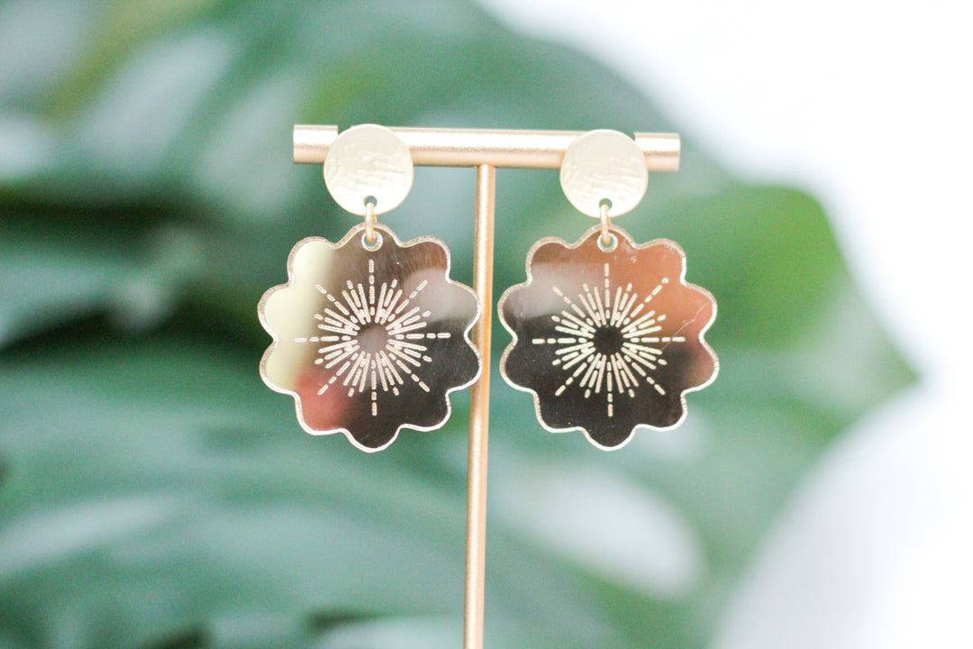 Sunburst Flower Earrings