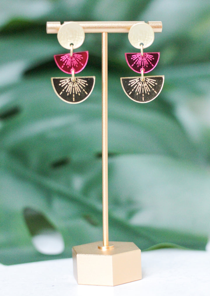 Sunburst Mini Drop Earrings