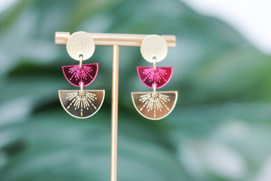 Sunburst Mini Drop Earrings