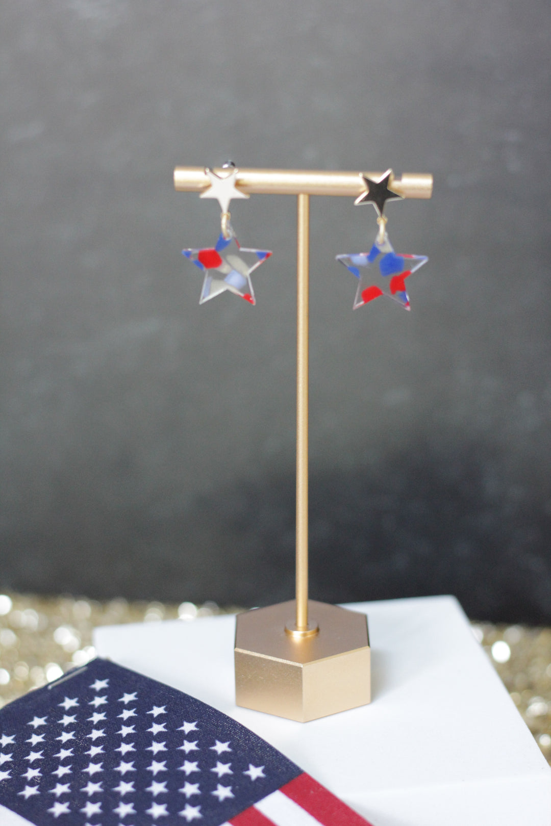 Mini Confetti Star Drop Earrings